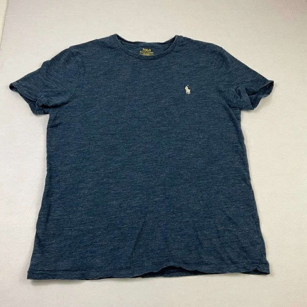 Polo Ralph Lauren Mens Cotton T-Shirt Blue Crew Neck Tee Short Sleeve M Medium